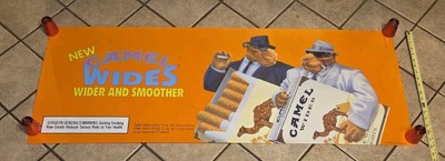 2 Sided 1992 CAMEL Wides Vinyl Sign POSTER Cigarettes JOE Tobacco