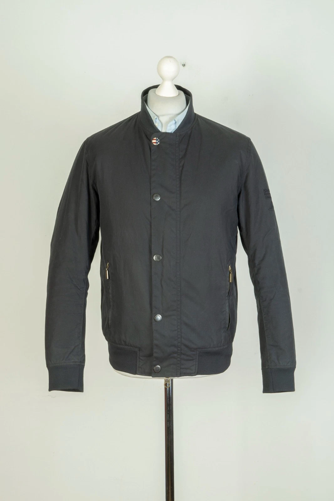 ALEXANDER MCQUEEN Barbour Faggio Steve McQueen Nero Uomo Bomber Giacca Cappotto Taglia M