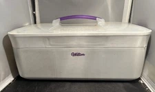 Wilton Decorator Preferred Cake Decorating Tool Caddy Handheld Purple White EUC