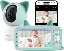 Monitor de bebé inteligente, modos Wifi y no Wifi, monitor de bebé video 1080P de 5" con cámara