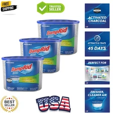 Fragrance-Free Moisture Absorber with Activated Charcoal - Pack of 3, 18 oz