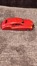 Vintage 1940s  50s Japanese Pressed Steel Toy Car Red Sedan  Japan  A-23