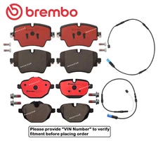 Front & Rear Brake Pad Set Ceramic +Sensor for BMW X3 sDrive30i xDrive30i x30e