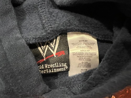 2012 WWE Youth Boys 6/7 Blue Hoodie Sweatshirt John Cena Rock C.M. Punk Pockets - Picture 4 of 11