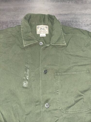 Polo Ralph Lauren 1967 militare paracadutista campo tasca giacca camicia uomo L - Foto 3 di 7