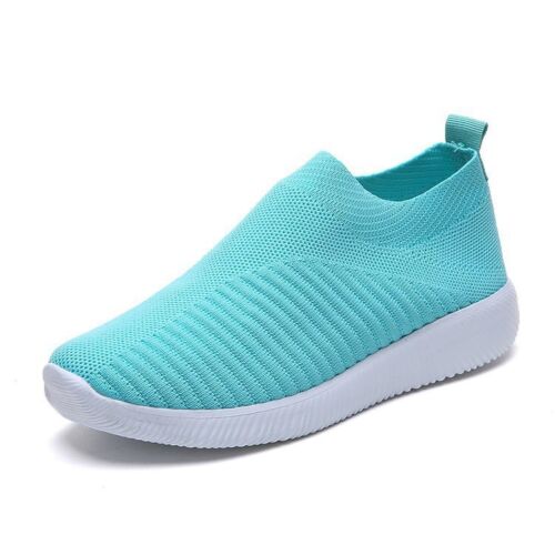 Women Sneakers 35-43 Mesh Breathable Socks Sports Loafers Light Shoes Flats - Picture 8 of 30