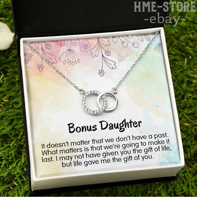 Bonus Daughter Necklace Pair Circles Jewelry Gifts For Adopted