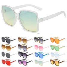 Oversized Square Sunglasses for Women Men Modern Hipster Fashion Shades Glasses