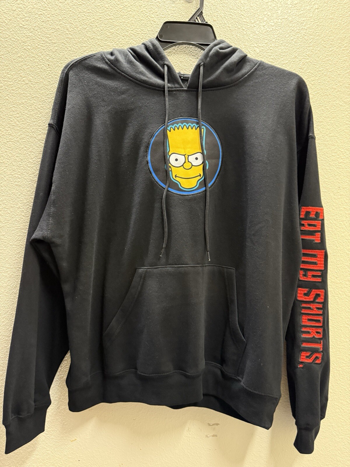 Bart Simpson Graphic Hoodie Skate Board Embroidered RARE Size M NWOT