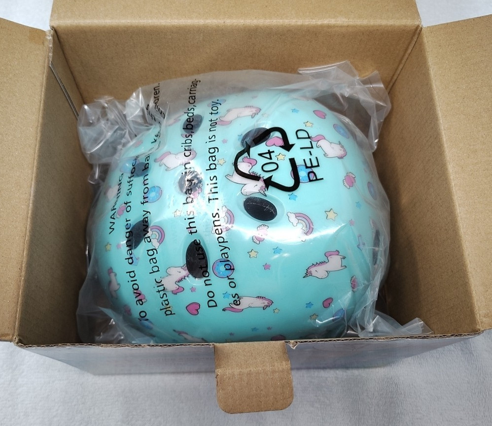 Sulifeel Sports Helmet Size Small for Kids Age 3 - 12 years old Aqua Unicorns