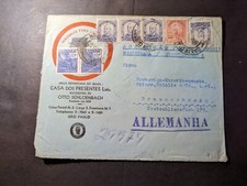 1936 Brazil Airmail Cover Sao Paulo to Braunschweig Germany Otto Schloenbach