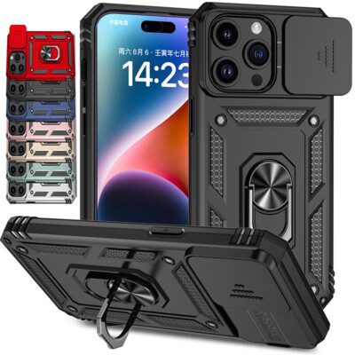 For iPhone 15 14 Plus 13 Mini 12 11 Pro Max Shockproof Camera Protect Case Cover