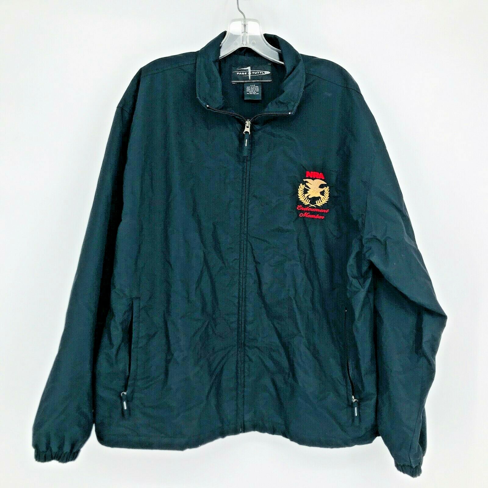 NRA Endowment Member Men's Windbreaker Jacket Page & Tuttle Large