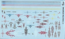 Gofer 11004 Scalloped + Straight Pin Striping Decal Sheet model cars 1/24 1/25