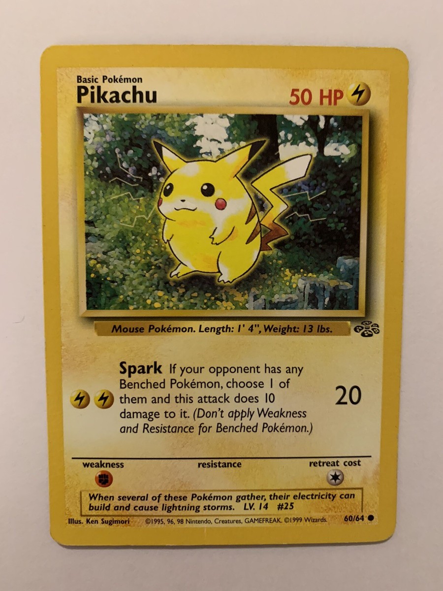 UNGRADED Base Set Pikachu 60/64 Jungle Pokemon Card COMMON | eBay