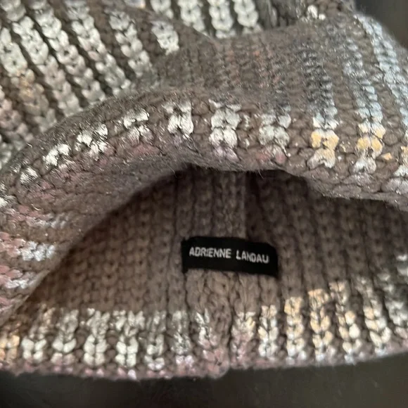 NWT New Adrienne Landau Pink/Gray Ombre Cable Stitch Faux Fur Pom-Pom Hat/Beanie Adrienne Landau | Accessories | Nwt Adrienne Landau Tiedye  main image 4
