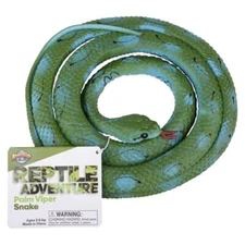 RI Novelty - Reptile Adventure Planet - RUBBER PALM VIPER SNAKE (48 inch) - New