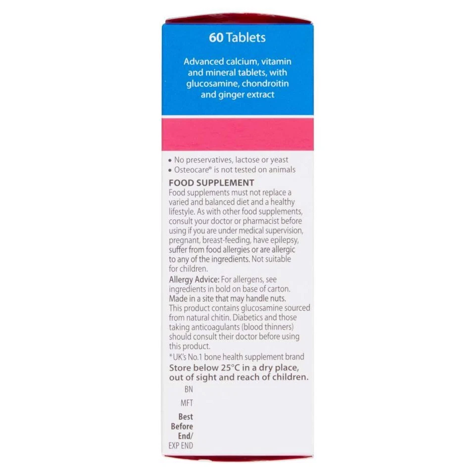 Vitabiotics Osteocare Plus Glucosamina y Condroitina - 60 Comprimidos Foto 3 de 4