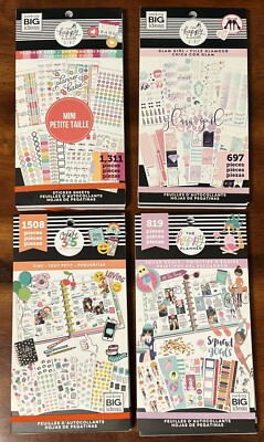 Lot Of 4- 4,335 Stickers~ The Happy Planner- Babe, Squad Goals, Glam Girl, Mini