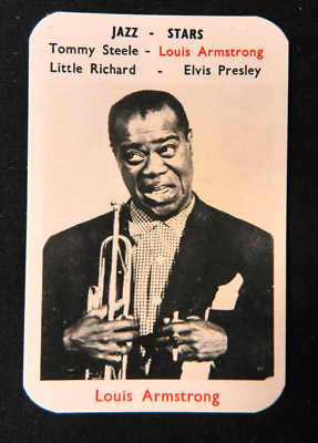1950's Maple Leaf Gum Louis Armstrong Trading Card High Grade i