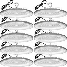 10 Pack 250W UFO Led High Bay Light,120Vac,5000K Daylight Commercial Bay Lightin