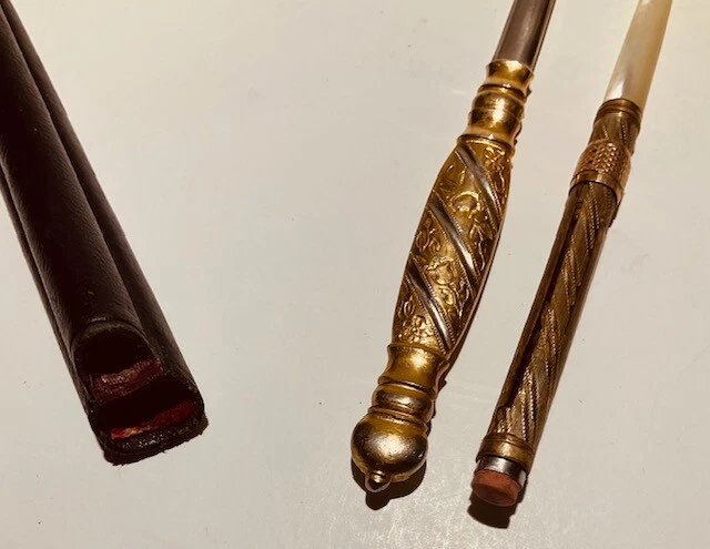 Pluma estilográfica/abridor de cartas/funda alemana de principios de 1900 Foto 4 de 4