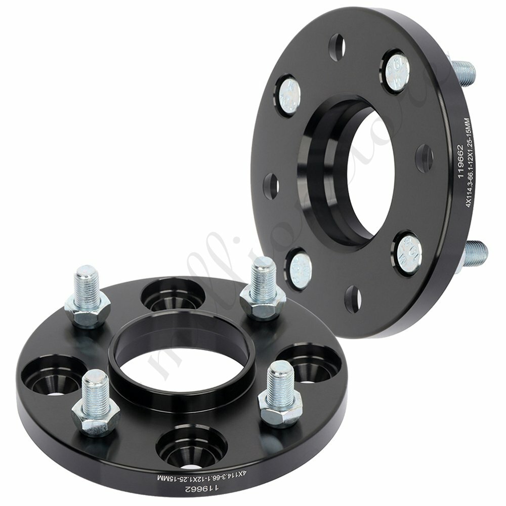 2 pcs 15mm 4x114.3 12x1.25 studs wheel spacers For Nissan For