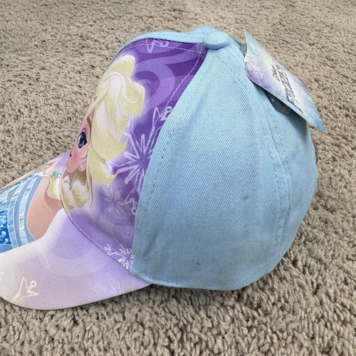 Disney Hat Elsa Youth Girls Strapback Baseball Cap 100% Cotton Kids Toddler NWT - Picture 6 of 11