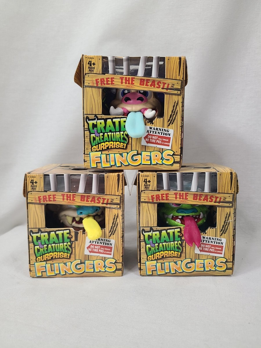 Crate Creatures Surprise Flingers Lot Of 3- NEW Stubbs, Crosseyes