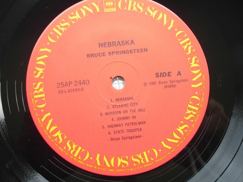 Bruce Springsteen ~ Nebraska ~ Japanese LP w/Cap OBI CBS/Sony 25AP 2440 - Picture 7 of 12