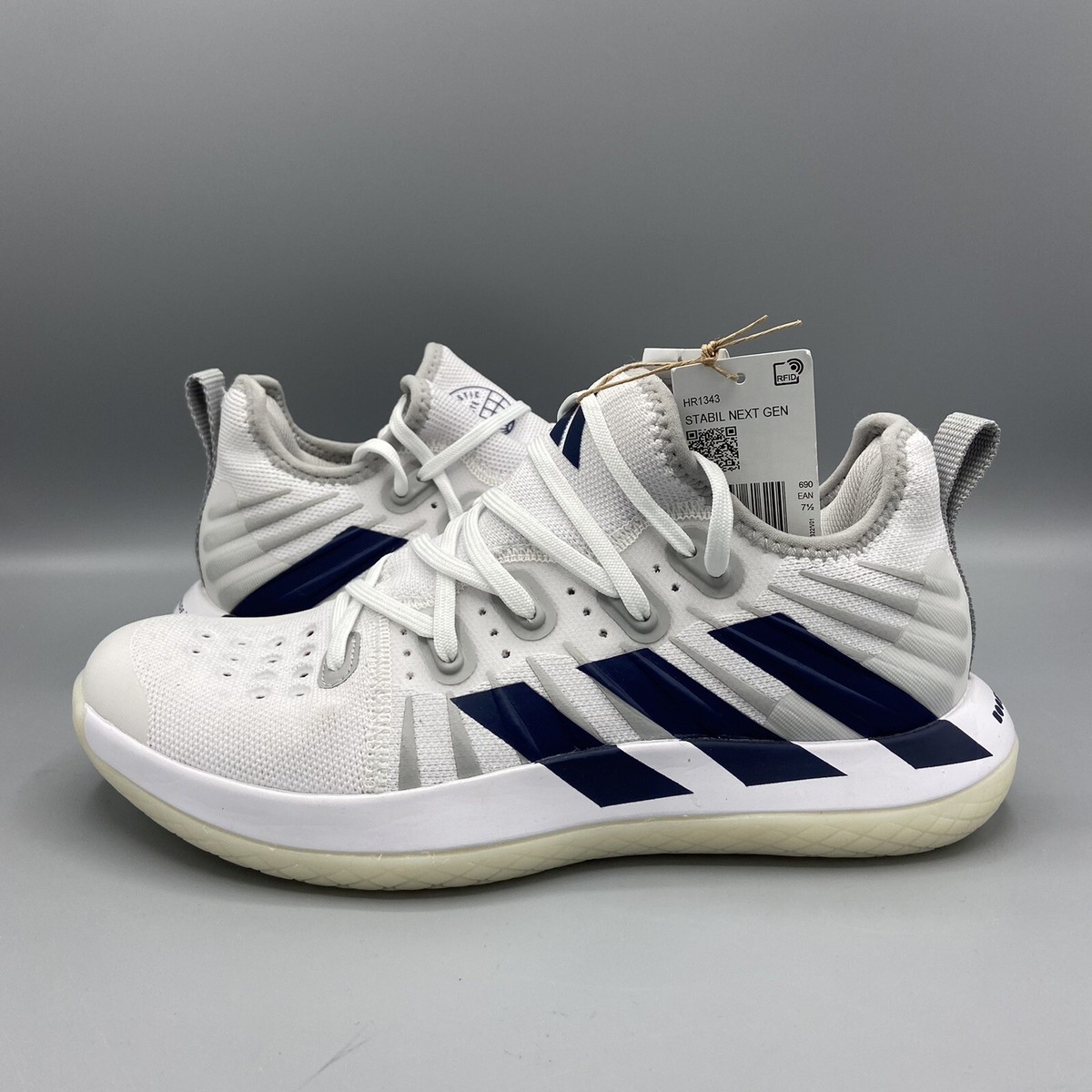Adidas Stabil Next Gen Trainers Grey White Handball Court Shoes UK