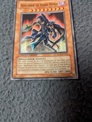1996 Yugioh Yu-gi-oh card Limited Edition Sorcerer of Dark Magic