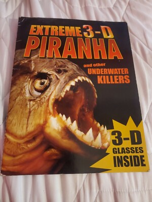 Extreme 3-D Piranha And Other Underwater Killers Book [NO 3-D GLASSES] Paperback