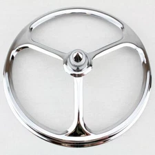 5-3/4" Motorcycle Headlight Headlamp Bulb Chrome Trim Cover Tri Bar Bullet Spike