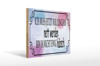 Holzschild Spruch 40X30Cm Ich Muss Mal Langsam Nett Werden Deko