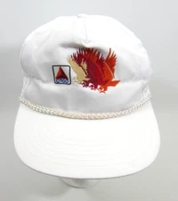 CITGO Gas Trucker Hat Cap VTG Snapback Racing Rope White Embroidered Eagle