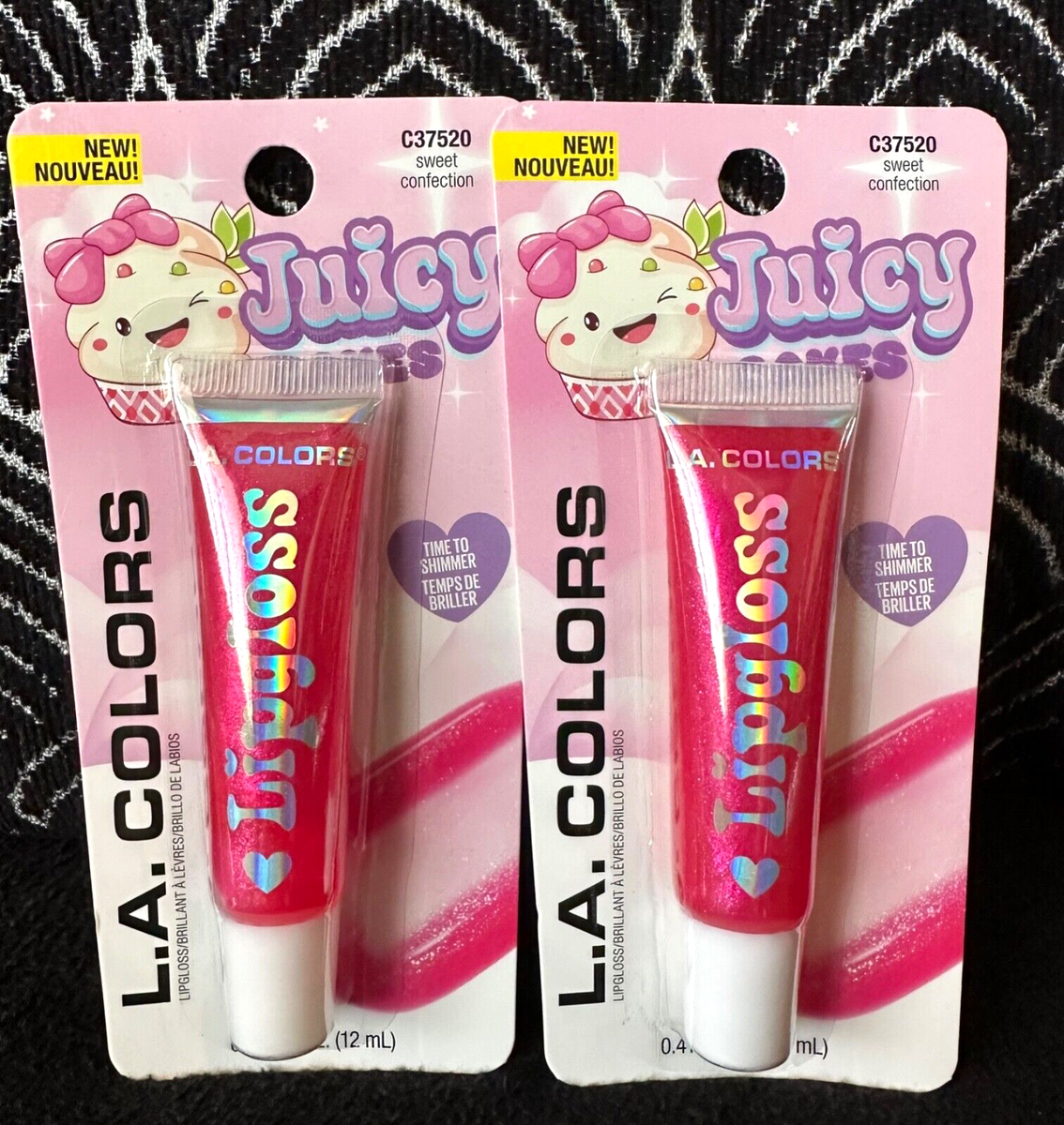 🌺2pk LA COLORS JUICY CAKES SWEET CONFECTION C37520 HOT PINK