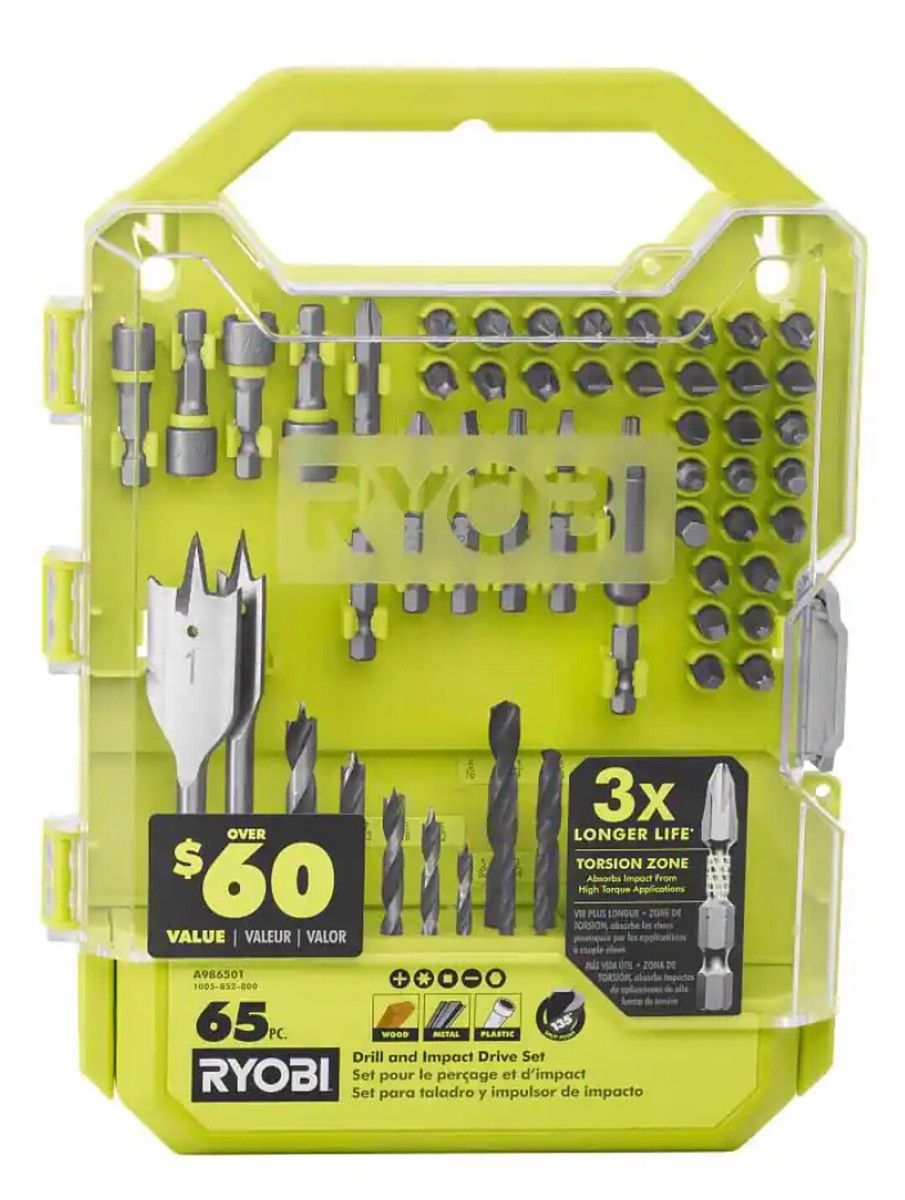 RYOBI - A986501 - Drill and Impact Drive Kit - 65-Piece | eBay