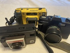 Camera Lot/Instamatic X.15F/Minolta/Weathermatic Duel 35. Ultronic