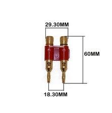 1 PACK GOLD DUAL BANANA JACK PLUG POST JACK SPEAKER WIRE CABLE AUDIO CONNECTOR