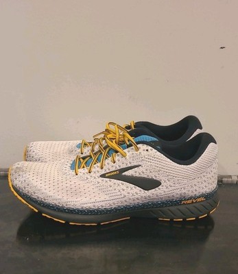 Brooks Running Shoes Revel 3 White Black Blue Mesh Low Top Lace Up Mens 12 US