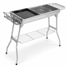 Portable Foldable Charcoal BBQ Grill Large Camping Garden Barbecue