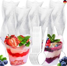 WDZGX Dessertgläser Dessertbecher 100ml 50Stk Dessertbechern Dessertschalen 