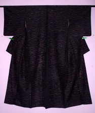 Stylish Vintage Japanese Summer Kimono Komon Silk Usumono PLUS SIZE US SHIP