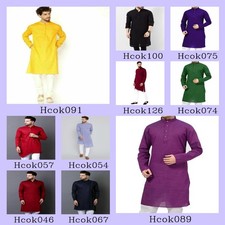 Mens Kurta only Traditional Mens Ethnic Wear Shirt Kurta Cotton Indian Clothing