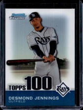 2010 Bowman Chrome Desmond Jennings Topps 100 Prospects #/999 Rays