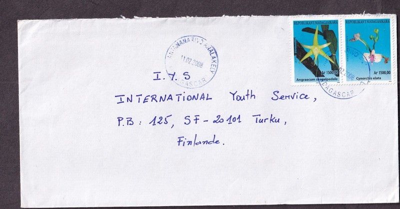 Madagascar 2008 cover Analakely to IYS International Youth Service Turku Finland