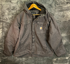 Carhartt Full Swing Arctic Jacket Grey Sherpa Lined Hooded M Fits L