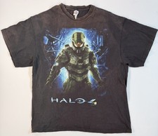 Halo 4 T Shirt Large Black Master Chief 2012 Microsoft Xbox Game Tee