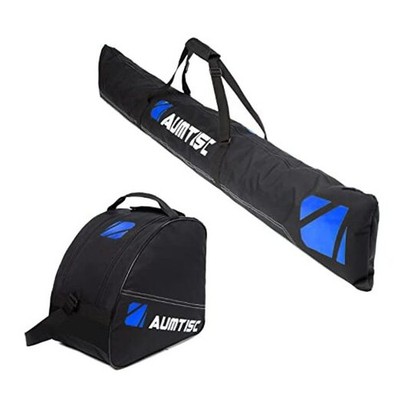  Ski and Boot Bag Combo, Padded Snow Ski Bags for Air A-Blue Extra Padded